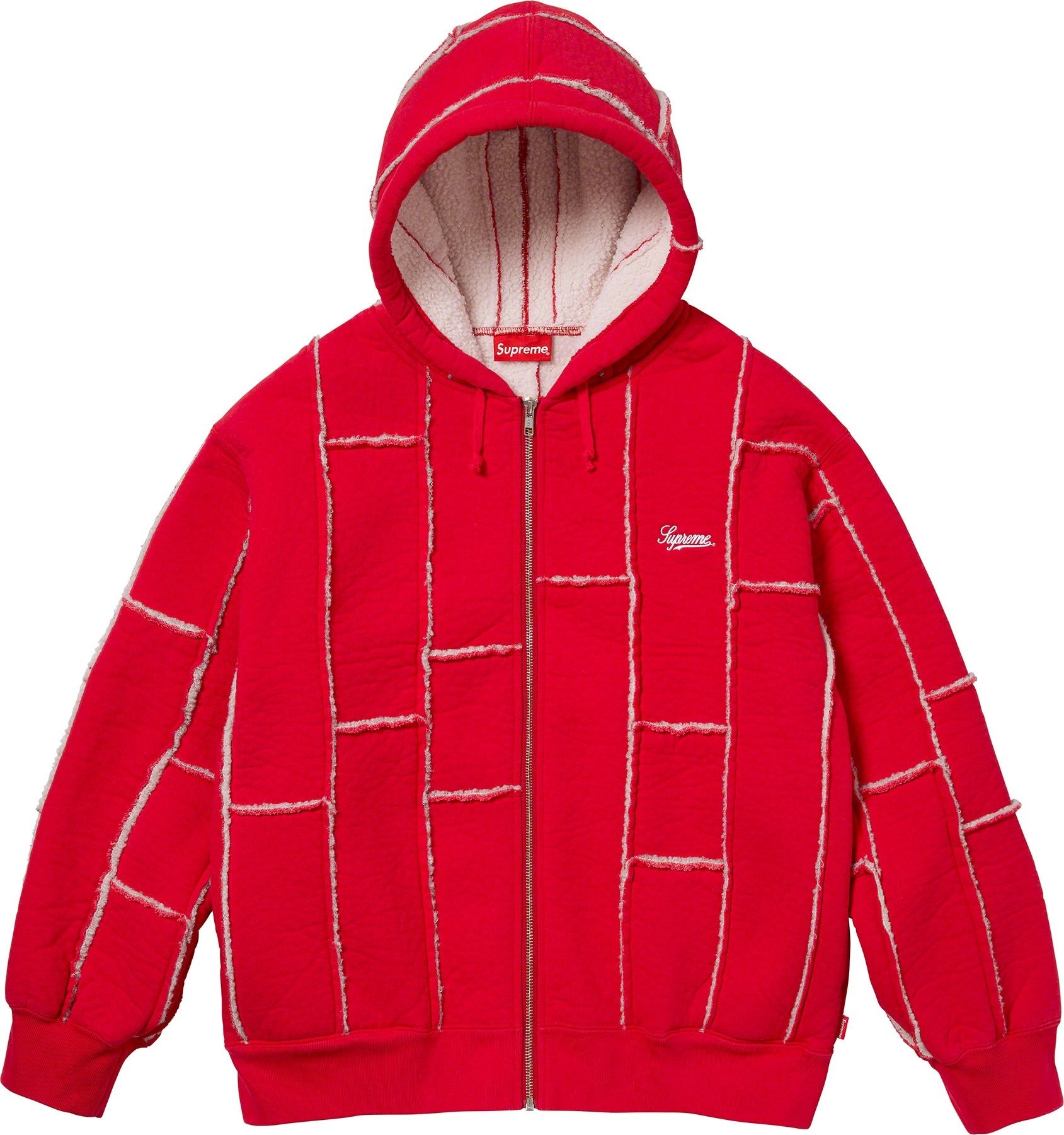 Faux Shearling Zip Up Hooded Sweatshirt view 13